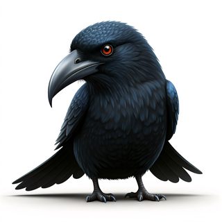majestic black raven
