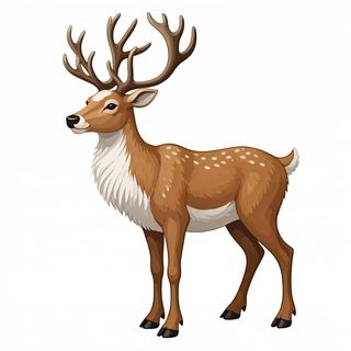 majestic deer illustration
