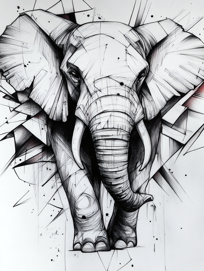Majestic Elephant Sketch