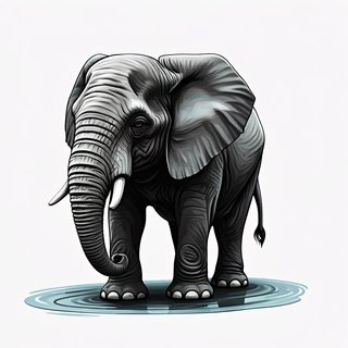 Elephant in water