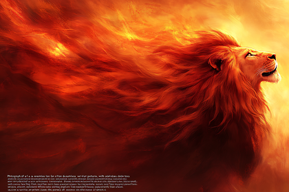 Majestic Fire Lion
