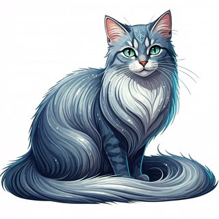 majestic fluffy cat