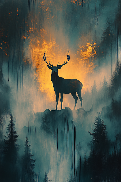 Majestic Forest Stag