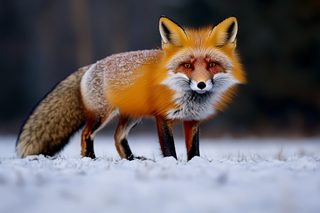 Majestic Fox in Winter Snow