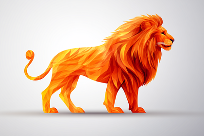 Majestic Geometric Lion