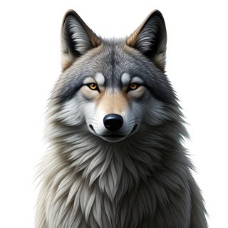 gray wolf portrait