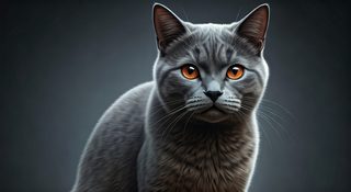 majestic grey cat