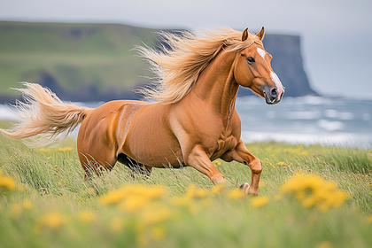 Majestic Horse Galloping Freely