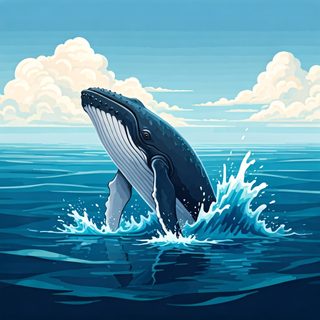 breaching humpback whale