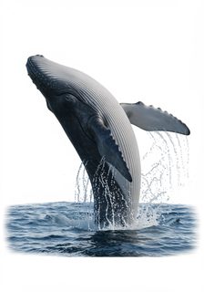 breaching humpback whale