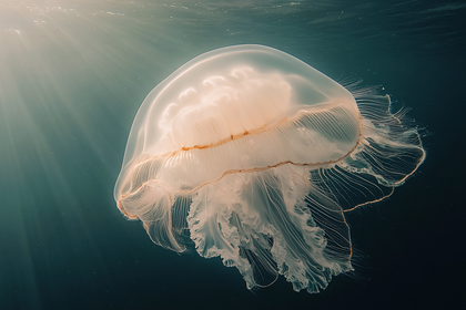 Majestic Jellyfish In Ocean Depths