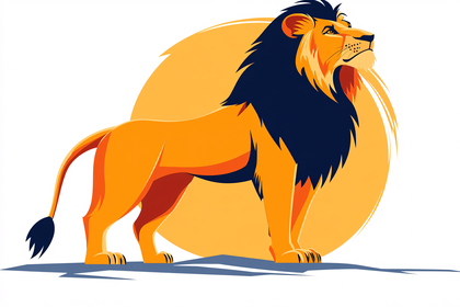 Majestic Lion Illustration