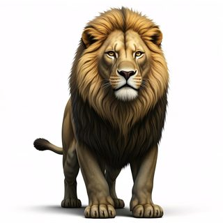 majestic male lion