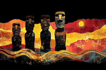 Majestic Moai at Dusk