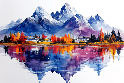 Majestic Mountain Lake Reflection