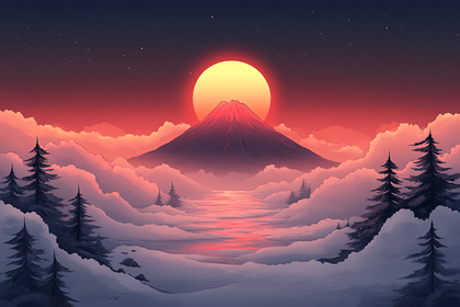 Majestic Mountain Sunrise