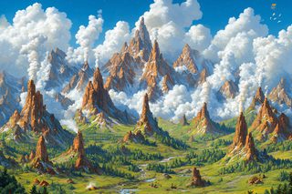 Majestic Mountain Valley Scene