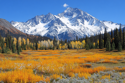 Majestic Mountain Vista in Autumn