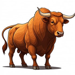 muscular bull illustration