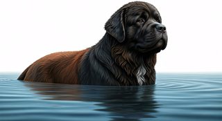 newfoundland dog swimming