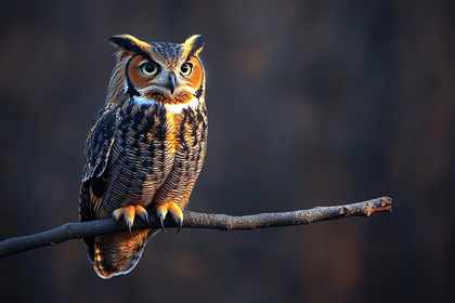 Majestic Owl Perched