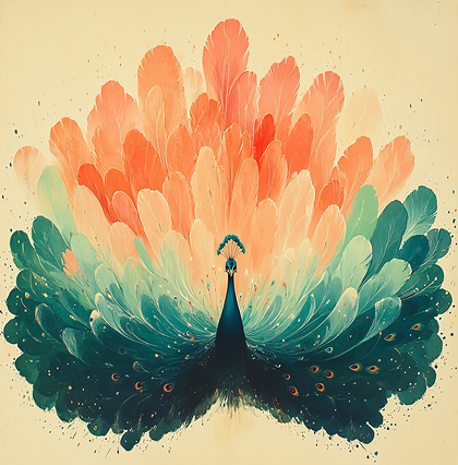 Majestic Peacock Display