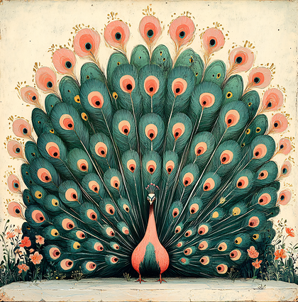 Majestic Peacock Display