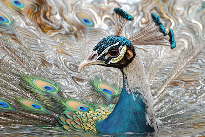 Majestic Peacock Portrait