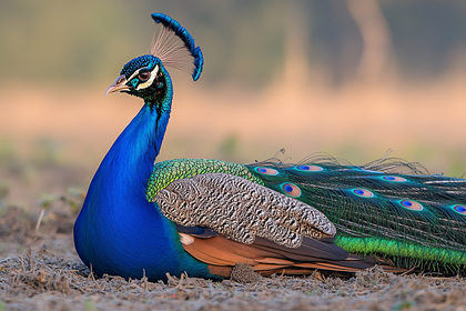 Majestic Peacock Resting