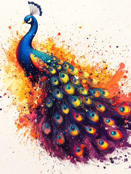 Majestic Peacock Splash