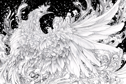 Majestic Phoenix Illustration