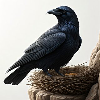 raven on cliff