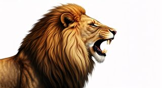 roaring lion portrait