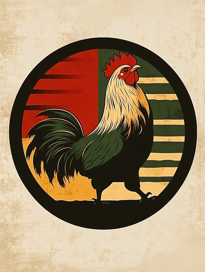 Majestic Rooster Illustration