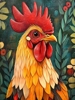 Majestic Rooster Portrait