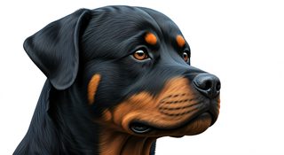 rottweiler dog portrait