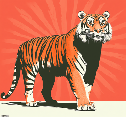 Majestic Tiger Illustration