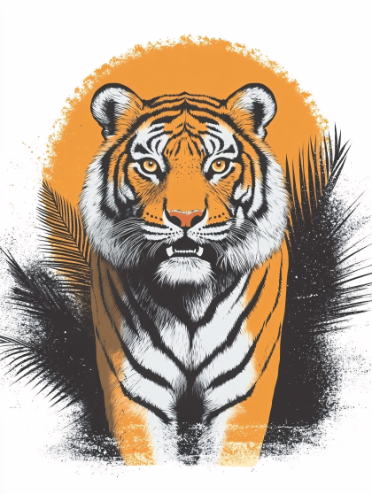 Majestic Tiger Illustration