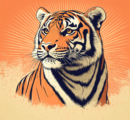 Majestic Tiger Illustration