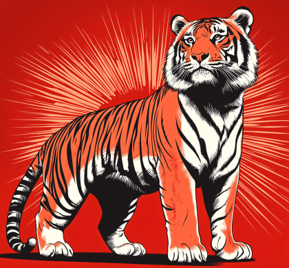 Majestic Tiger Illustration