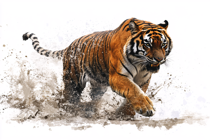 Majestic Tiger in Motion