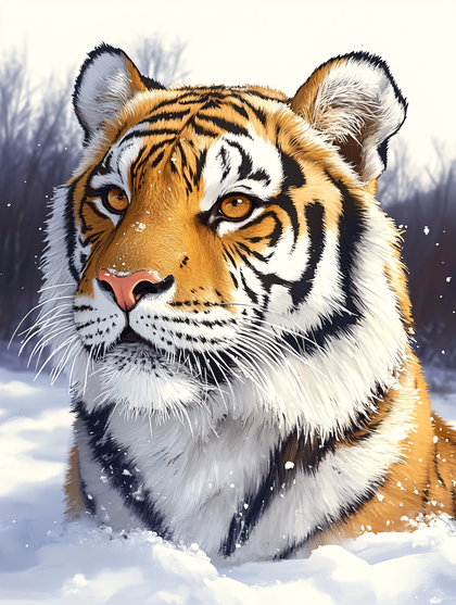 Majestic Tiger In Winter