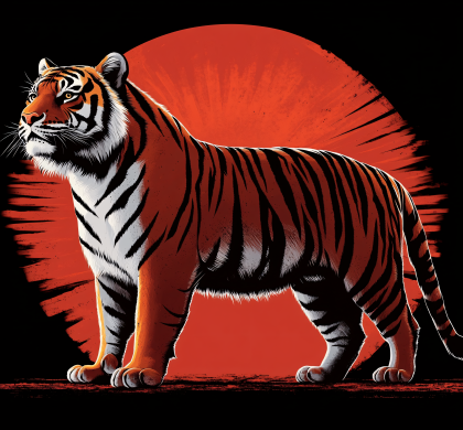Majestic Tiger Silhouette