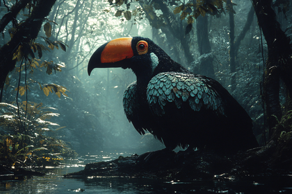 Majestic Toucan in Lush Forest