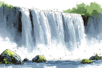 Majestic Waterfall Scene