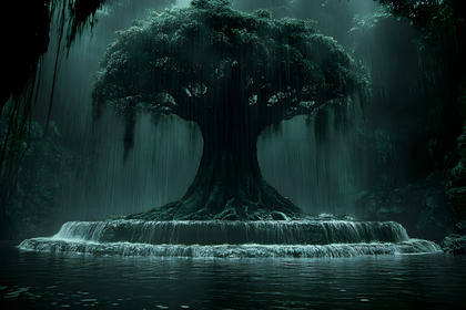 Majestic Waterfall Tree