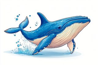 Majestic Whale Leaping from Water