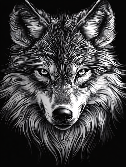 Majestic Wolf Portrait