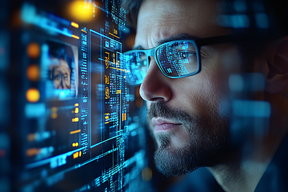 Man Analyzing Data
