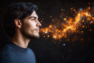 Man Communicating Energy